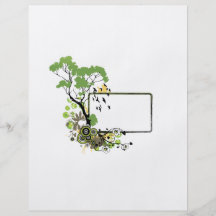Cadre un floral.png plus simple d'oiseau d'arbre prospectus personnalisés
