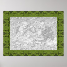cadre vert de photo de motif posters