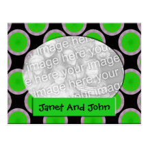 Cadre vert et noir de photo cartes postales