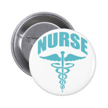 Caducée d'infirmière bleu-clair pin's avec agrafe