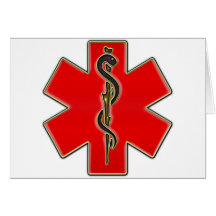 Caducée médical carte