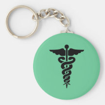 Caducée médical de symbole porte-clé