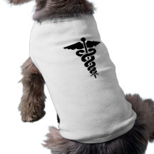 Caducée médical de symbole manteaux pour animaux domestiques