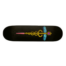 CADUCÉE, noir Plateaux De Skateboards