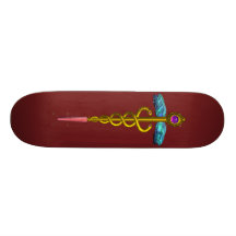 CADUCÉE, rouge Planches À Roulettes Customisées