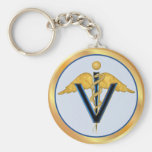 Caducée vétérinaire porte-clé