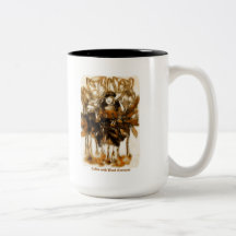 Café avec la tasse d'anémone en bois