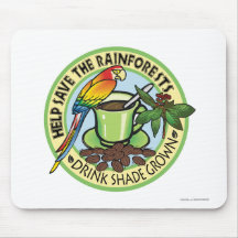 Café cultivé par ombre tapis de souris