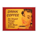 Café de boissons impressions sur toile