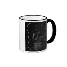 Café de chat noir tasse