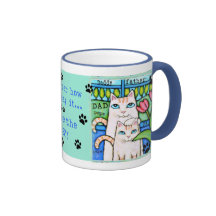 Café de famille de chat de fête des pères/tasse de