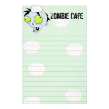 Café de zombi motifs pour papier à lettre
