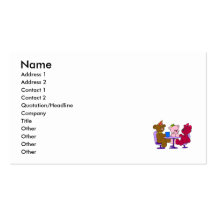 Café d'ours de nounours cartes de visite professionnelles
