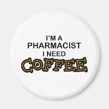 Café du besoin - pharmacien magnets pour réfrigérateur