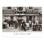 Café en carte postale de sépia de la France