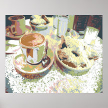 Café et Bignets Affiches