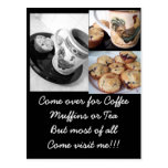 café et petits pains 2, petits pains de myrtille,  cartes postales