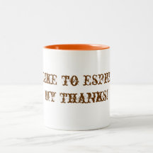 "Café express tasse de café de mes mercis"