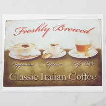 Café italien prospectus en couleur