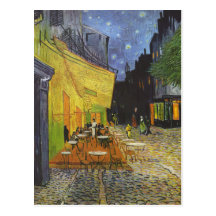 Café la nuit par Vincent van Gogh Carte Postale