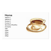 Café ou thé cartes de visite personnelles