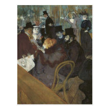 Café parisien carte postale