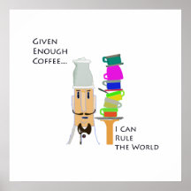 Café-Règle le monde Poster