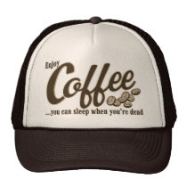 Café vous pouvez dormir quand vous êtes morts casquettes