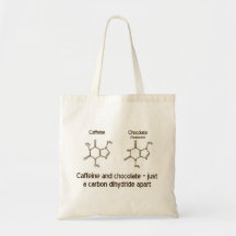 Caféine et chocolat sac en toile