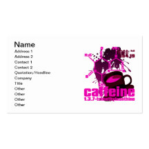Caféine Modèles De Cartes De Visite