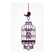 Cage à oiseaux papier à lettre personnalisé