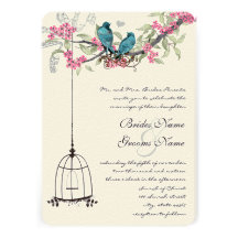 Cage à oiseaux rose de fleurs de cerisier d'oiseau bristols