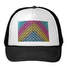 Cage colorée de grille de fil casquette de camionneur