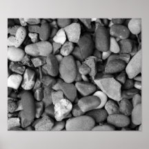 Cailloux dans la copie noire et blanche posters