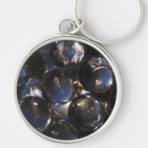 Cailloux en verre bleus - photographie abstraite porte-clefs