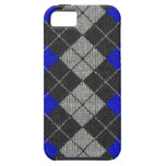 Caisse à motifs de losanges confortable bleue et n coque iPhone 5 Case-Mate