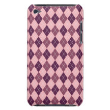 Caisse à motifs de losanges pourpre de contact d'i coques barely there iPod