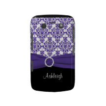 Caisse audacieuse de Blackberry de damassé pourpre Coque Case-Mate Blackberry