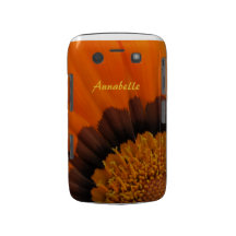 Caisse audacieuse de Blackberry de fleur orange Étui Blackberry Bold