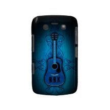 Caisse audacieuse de Blackberry de guitare de bleu Coque Blackberry Bold