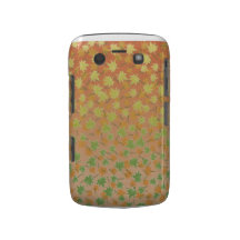 Caisse audacieuse de Blackberry de motif de feuill Coques Blackberry