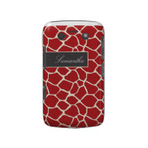 Caisse audacieuse de Blackberry de motif de girafe Étui Blackberry Bold