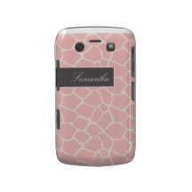 Caisse audacieuse de Blackberry de motif de girafe Coque Blackberry