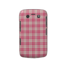 Caisse audacieuse de Blackberry de plaid rose de m Coques Blackberry Bold
