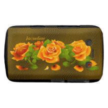 Caisse audacieuse de Blackberry de roses oranges d Coques Blackberry