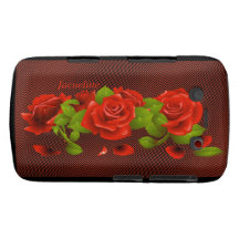 Caisse audacieuse de Blackberry de roses rouges de Étui Blackberry Bold