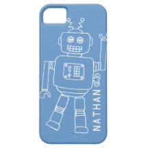 Caisse bleue d'amusement et blanche de l'iphone 5  coque iPhone 5