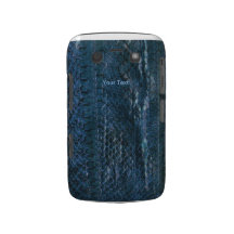 Caisse bleue de Blackberry de peau de serpent Étui Blackberry Bold