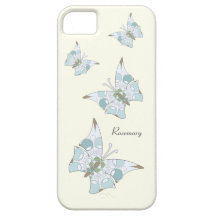 Caisse bleue de l'iPhone 5 de papillons de camoufl Coque iPhone 5