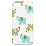 Caisse bleue et verte de l'iPhone 5 d'éléphants coques case-mate